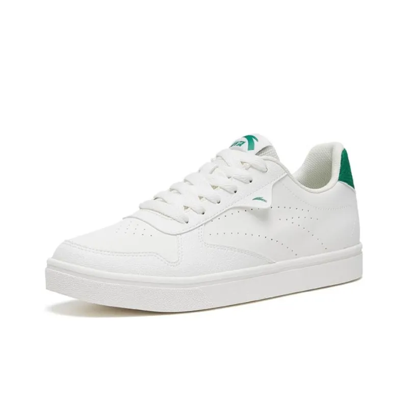 Anta Basic Anti Slip Wear Resistant Low Top Skateboard Shoes Men's White Green-1