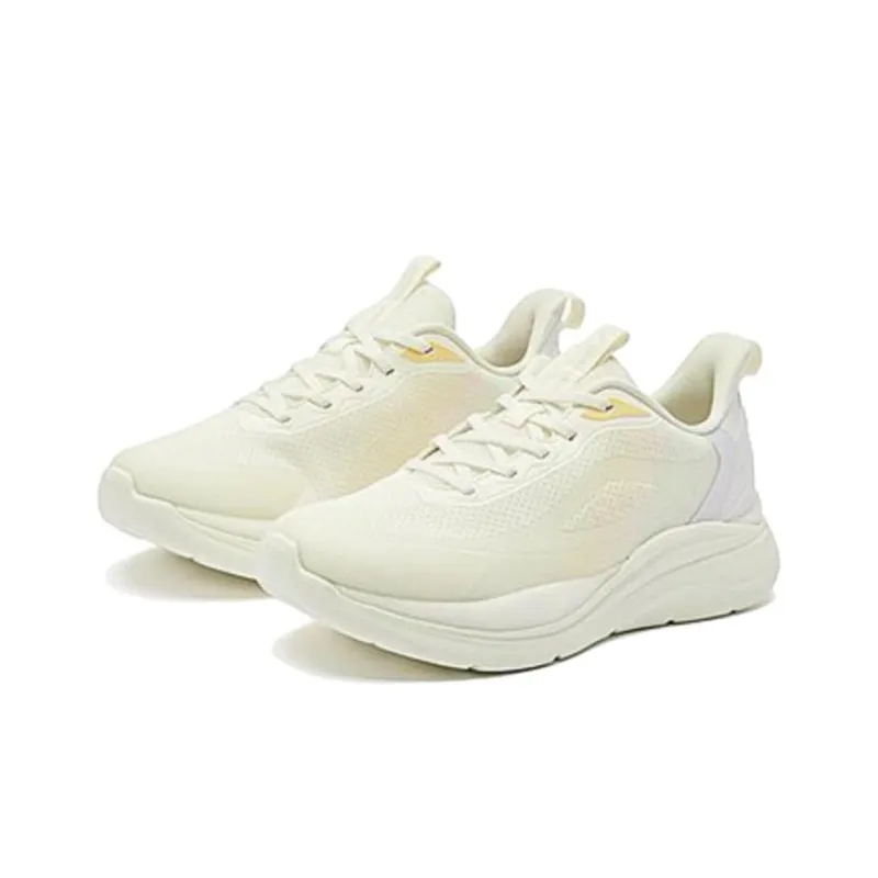 QIAODAN Wear-resistant And Lightweight Low-Top Running Shoes Women's Beige Purple-2
