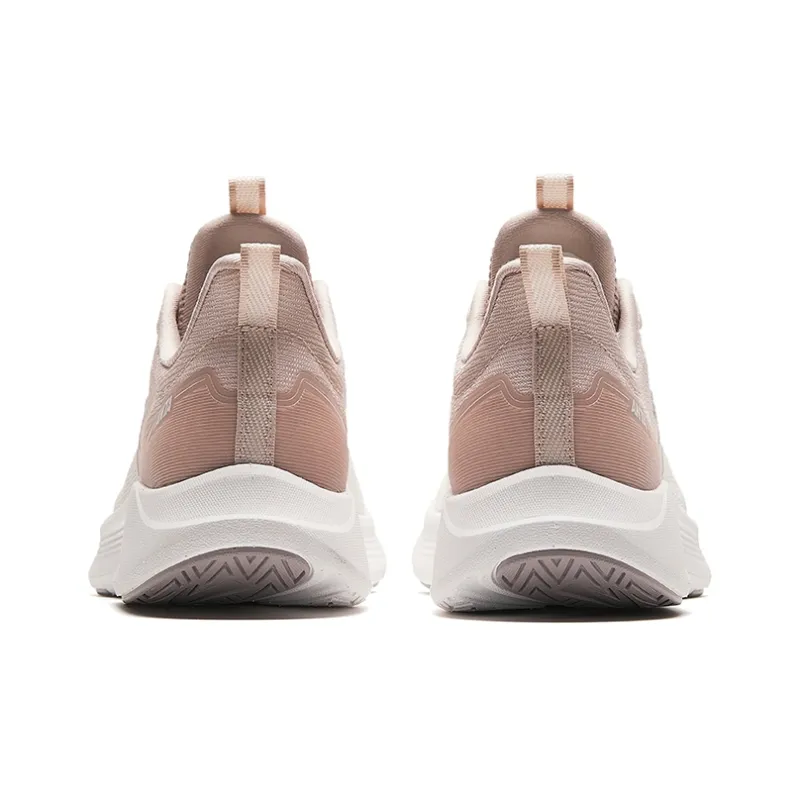 Anta Lingyun Lightweight And Breathable Low Top Running Shoes Women's White Lotus Gray-3