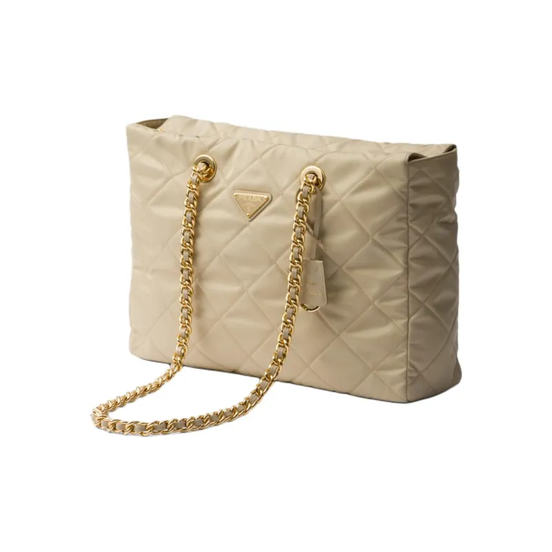 PRADA Re-Edition Recyclable Nylon Tote Bag Shopping Bag Handbag Shoulder Bag Women's Desert Yellow-1