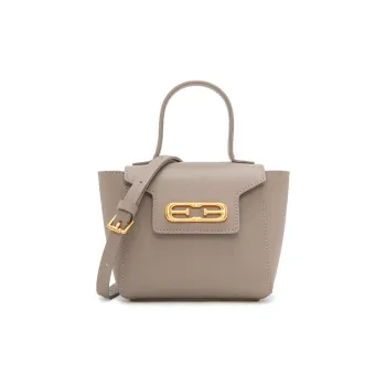 ELLE Leather Handbag Regular Women's Pink/Black/Gray