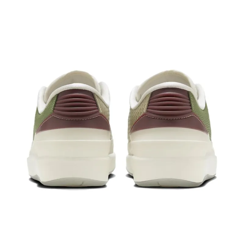 Jordan Air Jordan 2 Chinese New Year Wear-Resistant Low-Top Vintage Basketball Shoes Men's White Green-4