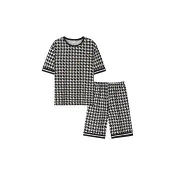Sha Qian Pajama Set Summer Men's Black