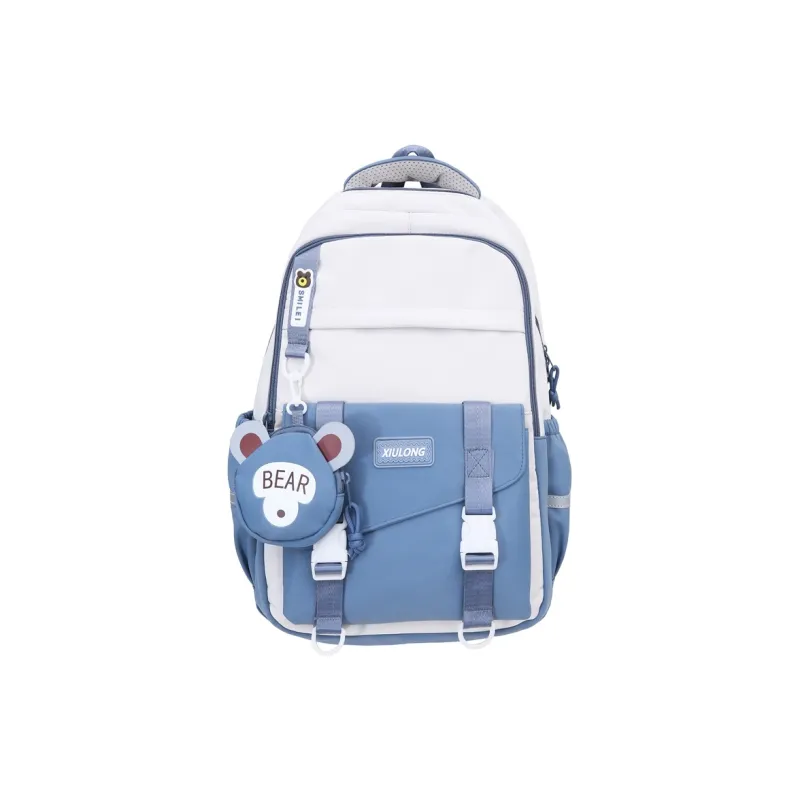 Travel Nylon Backpack Regular Women's Black/Red Blue/Purple Khaki-5