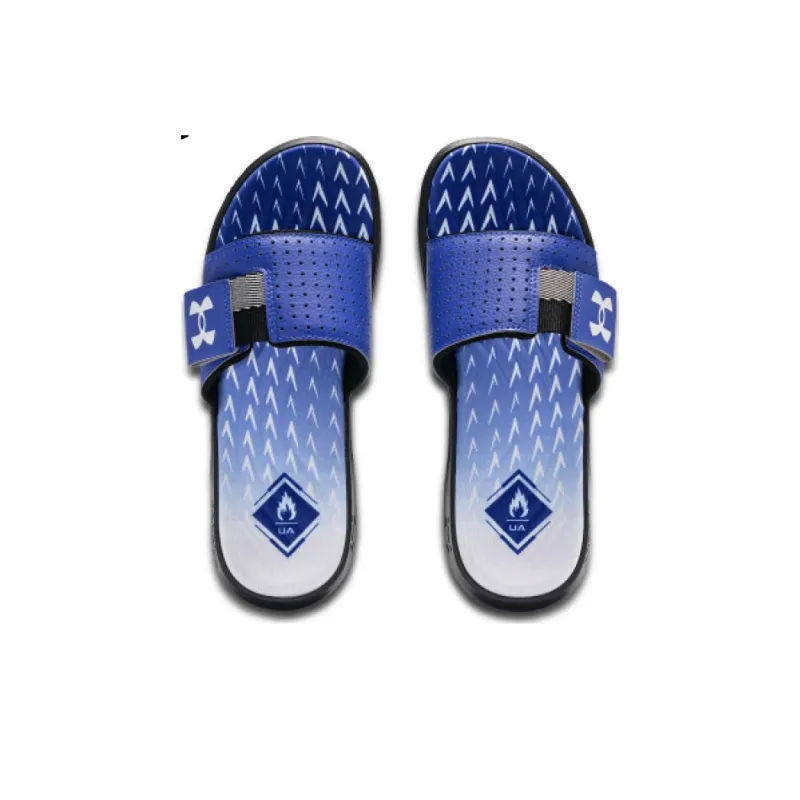 Under Armour Mercenary Slippers 'Blue Black'-3