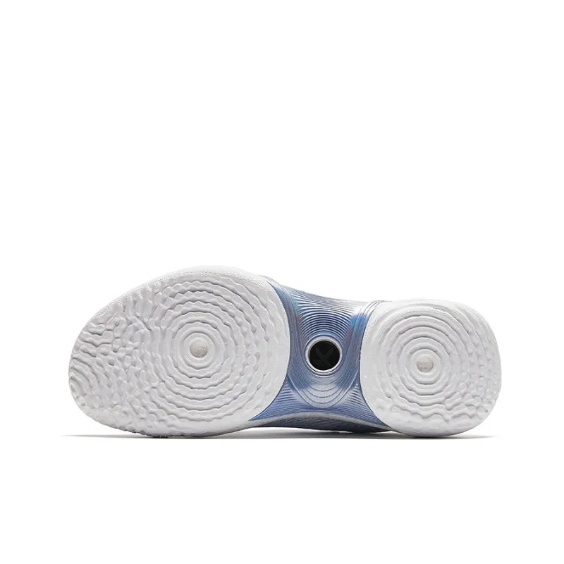 ANTA Three Points Of Rain 2 Generations Basketball Shoes Women's Low Top Pure White/Aqua Blue-3