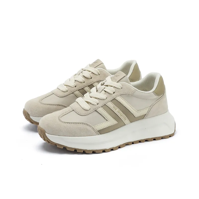 RED DRAGONFLY Casual Shoes Women's Low Top Beige Khaki/Light Gray Beige-2