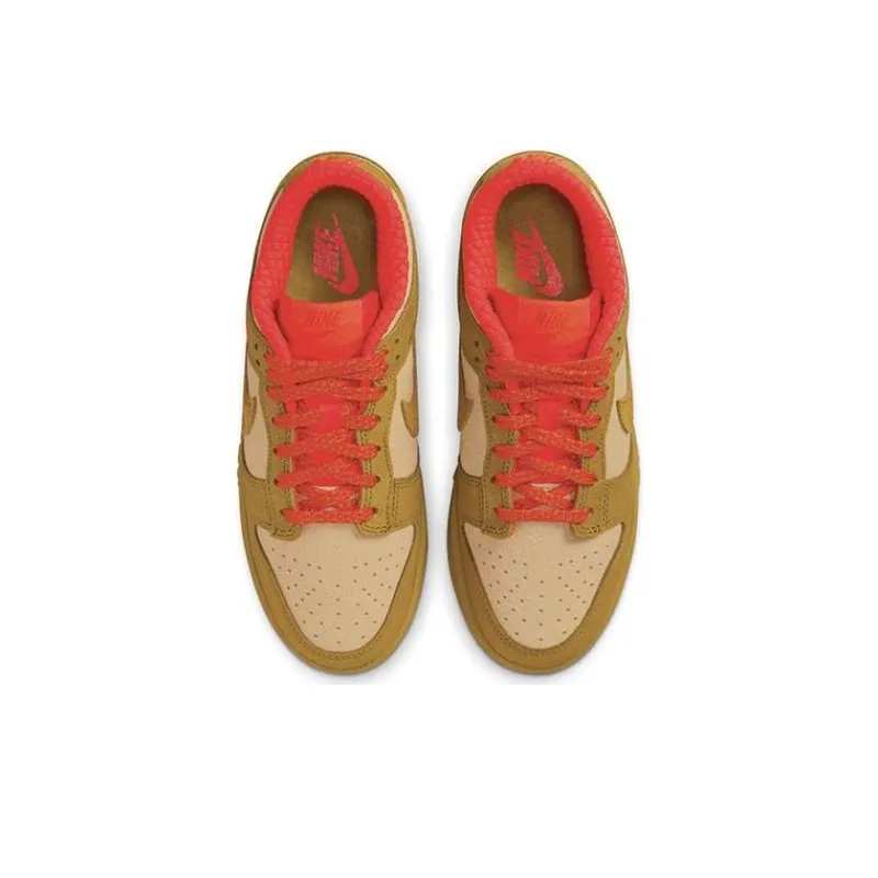 Nike Dunk Low Bronzine Sesame Picante Red Women's-3