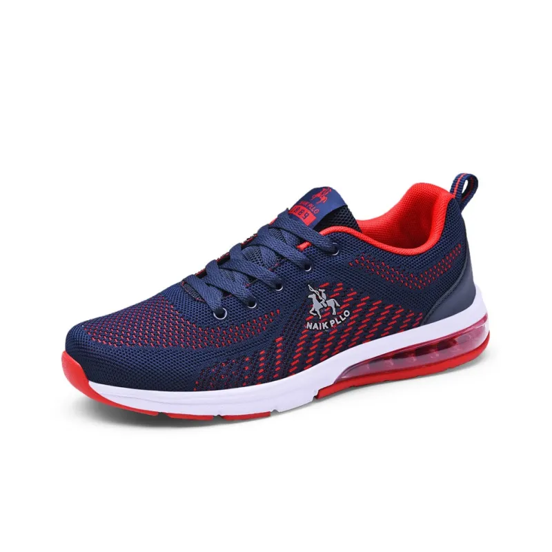 NAIKPLLO Running Shoes Men Low Top Black/Blue-1