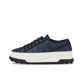 GUCCI Women's Tennis 1977 Low 'Denim Crystals' Women's