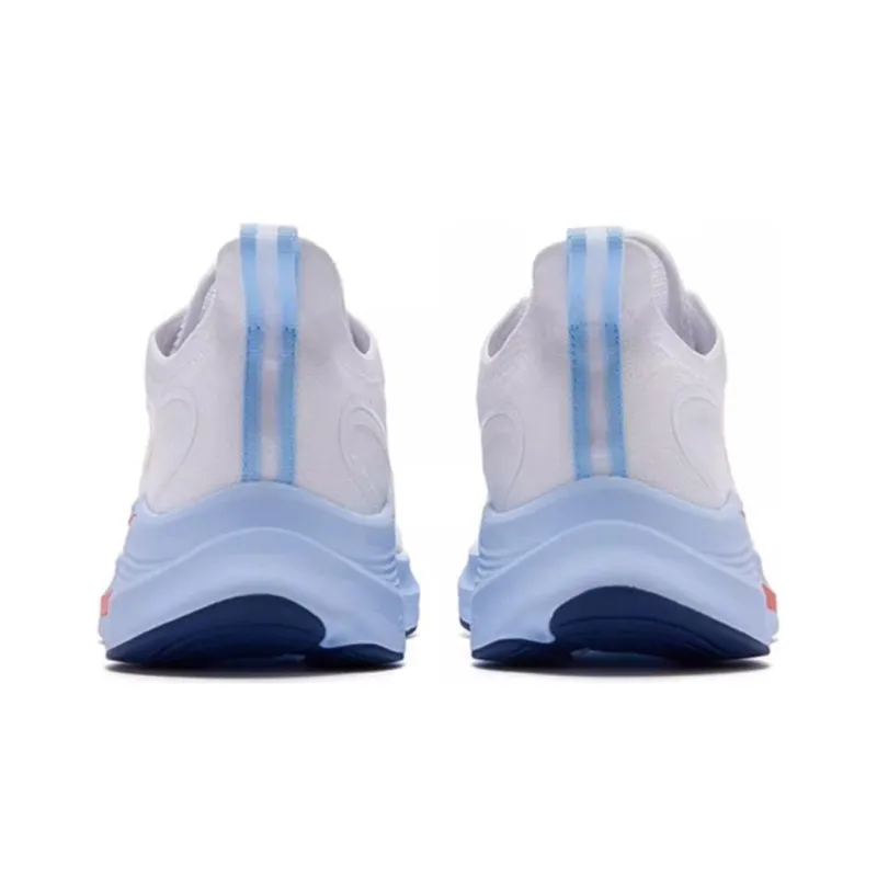 QIAODAN Slip Resistant Breathable Low Top Running Shoes Men's White Blue-5