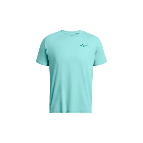 Under Armour T-Shirts Men Coastal Cyan