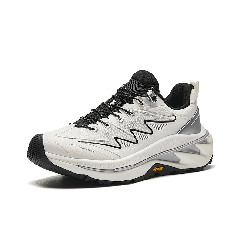 Anta Wild PRO Cushioning Anti Slip Wear Resistant Breathability Low Top Running Shoes Women's White Black-1