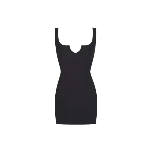 Skims Slip Dresses Women's Onyx/Black Agate