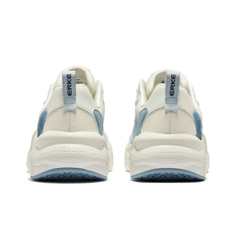 Erke Wu Yan 3.0 Cushioning Wear Resistant Low Top Chunky Sneakers Men's Microcrystal White Ice Cube Blue-3