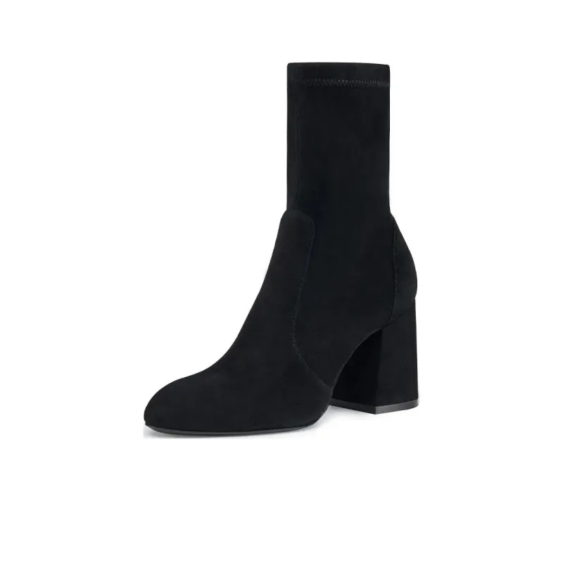 stuart weitzman Square toe Suede Boots-2