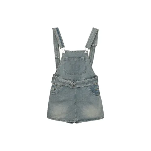 EIDM Overalls Women's Denim Blue