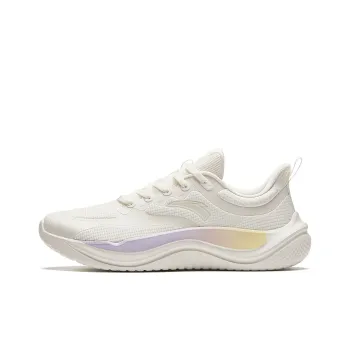 Anta Fruit Candy Cushioning, Abrasion Resistant, Breathable, Lightweight Low Top Training Shoes Women's Ivory White