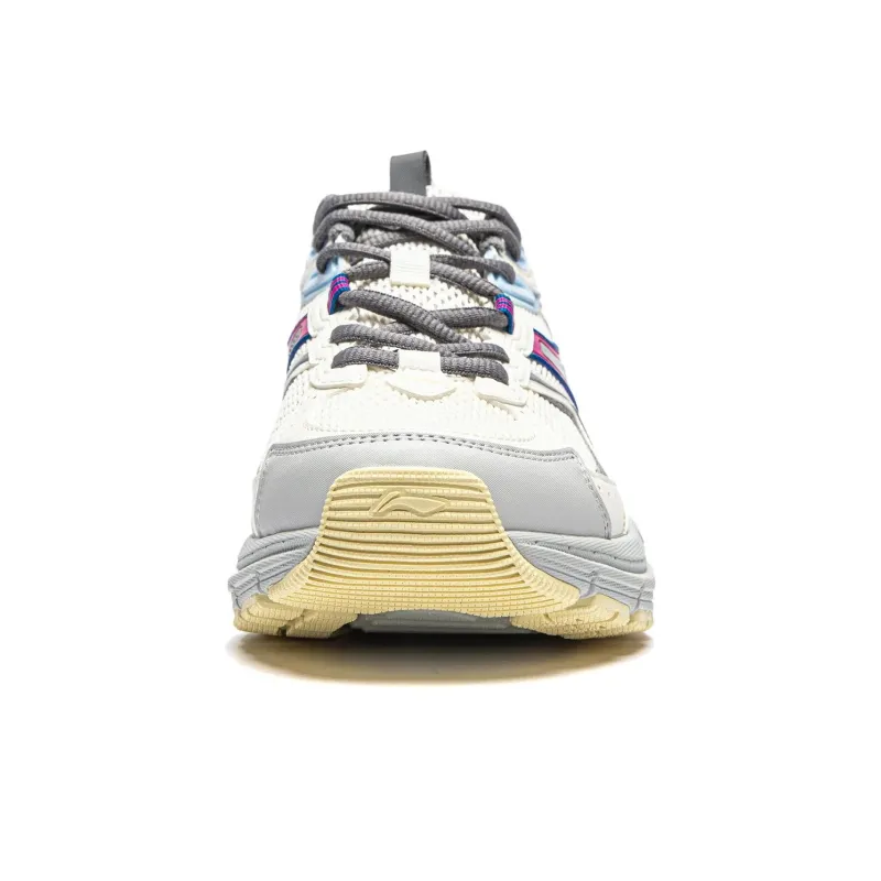 LiNing 92 CICI V2 Cushioned Slip Resistant Low Top Running Shoes Women's White Gray-4