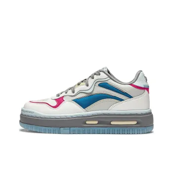 LiNing Future C1 Cushioning Anti Slip And Wear Resistant Support Low Top Casual Shoes Women's White Gray Pink