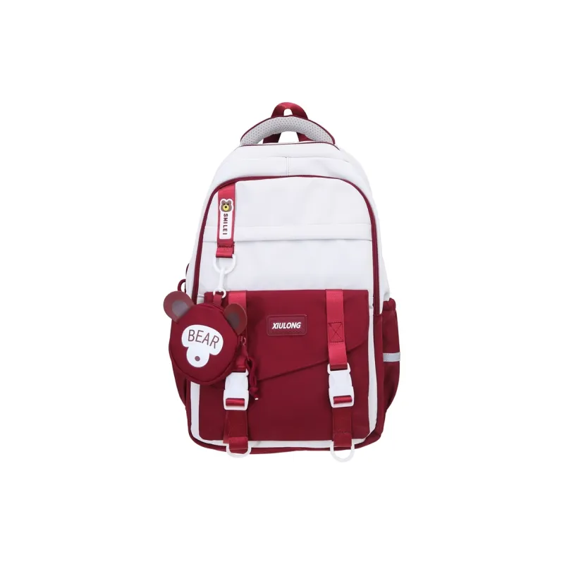 Travel Nylon Backpack Regular Women's Black/Red Blue/Purple Khaki-6