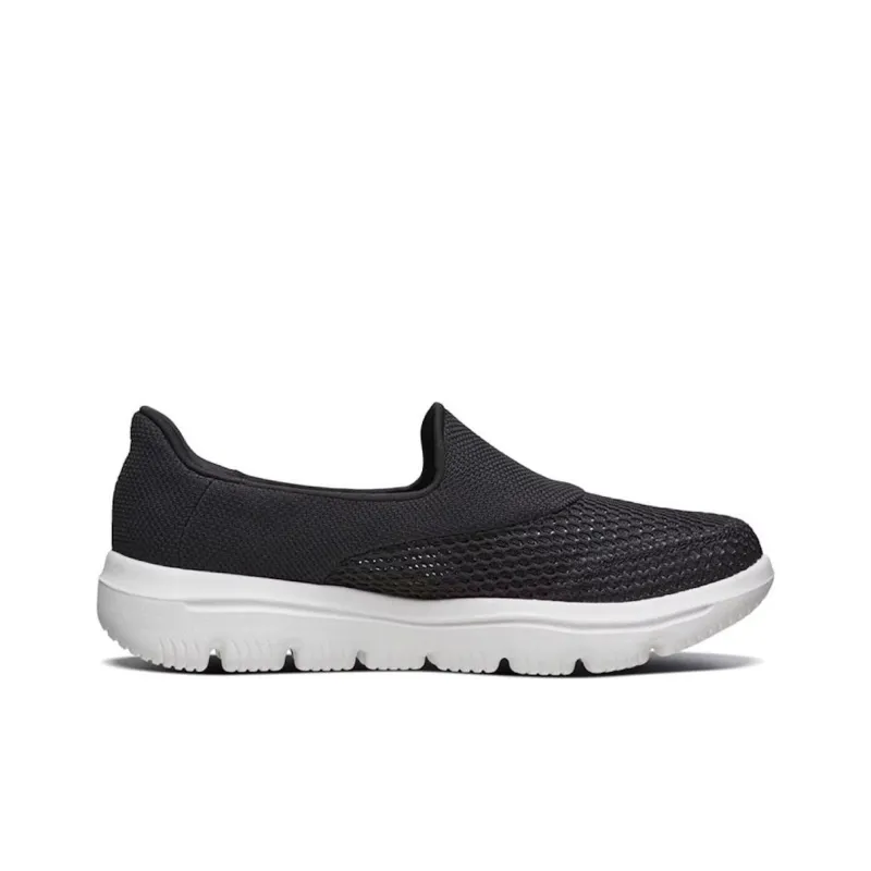 Skechers Go Walk Fle Wear resistant And Lightweight Low Top Casual Shoes Women's Black White-1