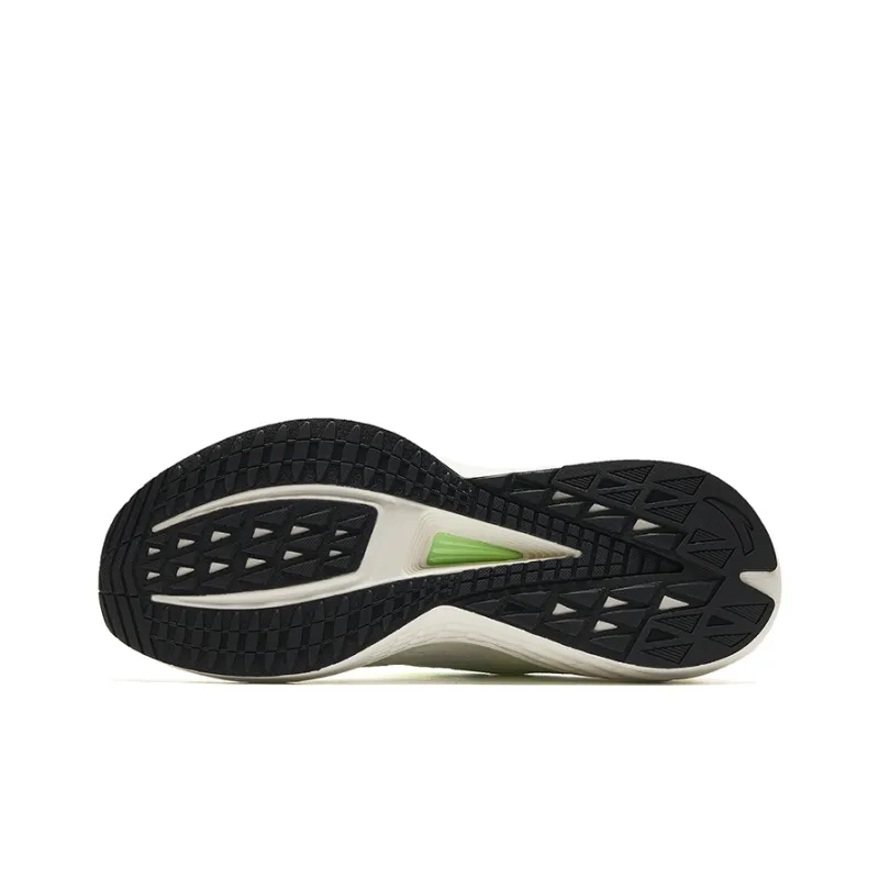 Anta Cushioning Anti Slip Wear Resistant Breathable Lightweight Rebound Low Top Running Shoes Men's White Green Black-3