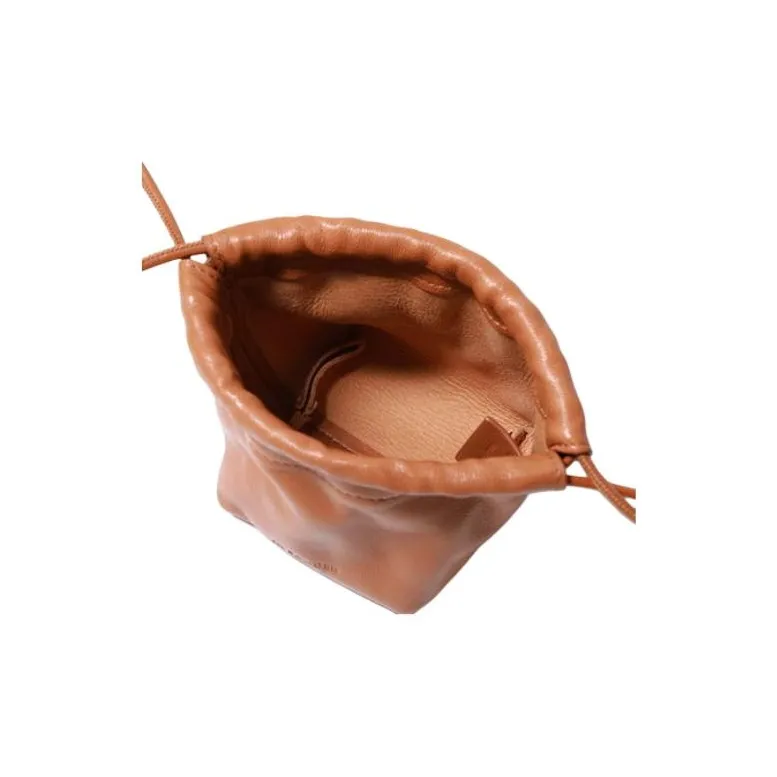 JIL SANDER Lambskin Bucket Bag, Shoulder Bag, Crossbody Bag Mini Women's Brown-2