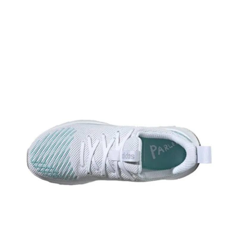 Adidas Asweego Cushioning Wear Resistant Low Top Running Shoes Women's Blue Gray-3