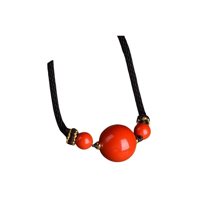 Xifeng Building Cinnabar Jade Necklaces Women's-2