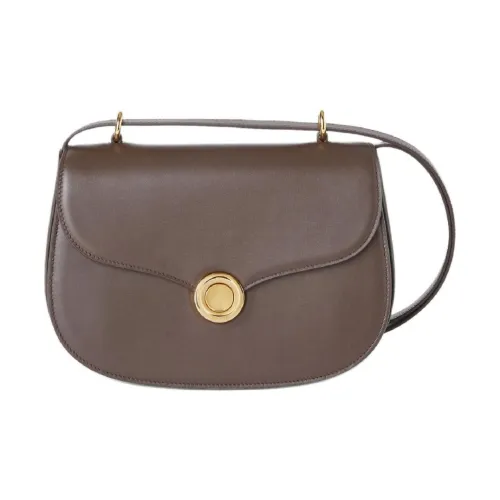 Loro Piana Ghiera Calfskin Handbag Shoulder Bag Crossbody Bag Medium Size Women's Dark Chocolate Licorice & Matcha Pink