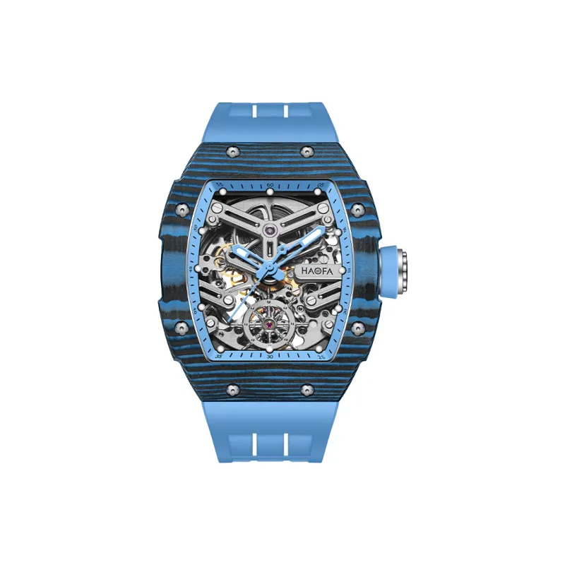 HaofaTourbillon Automatic Mechanical Movement Watch Men's Watches Black Dial 1982-A-5