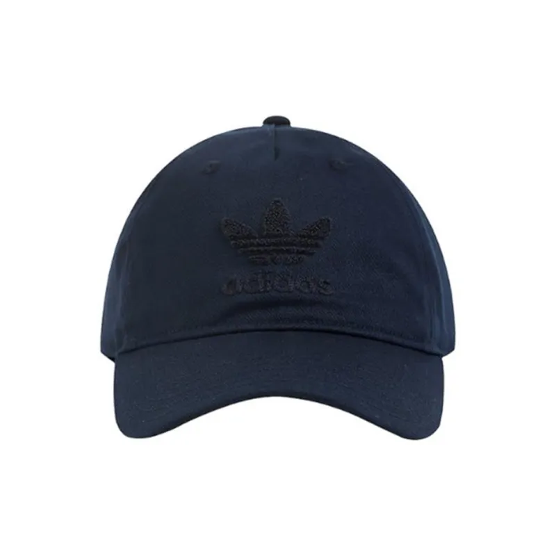 Adidas Cotton Fabric Baseball Caps Unisex Navy Blue-1