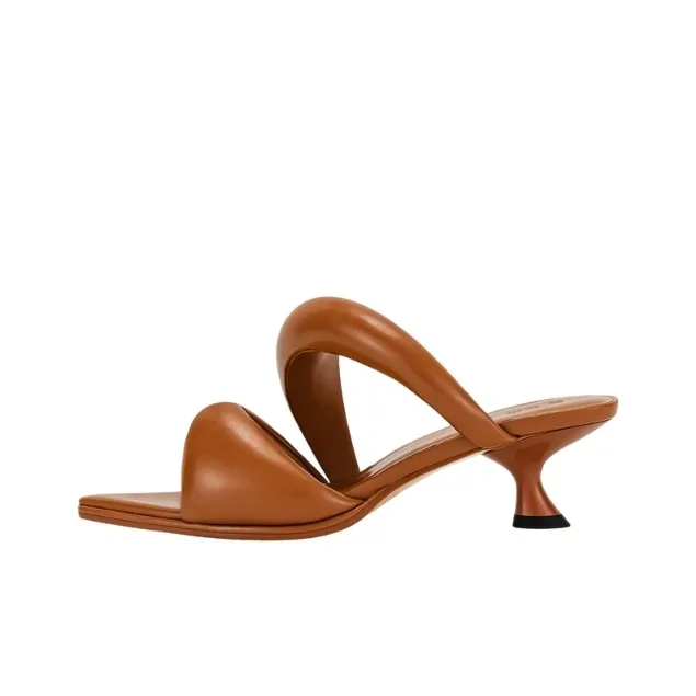 JW PEI Kitten-heel Leather Mules-39
