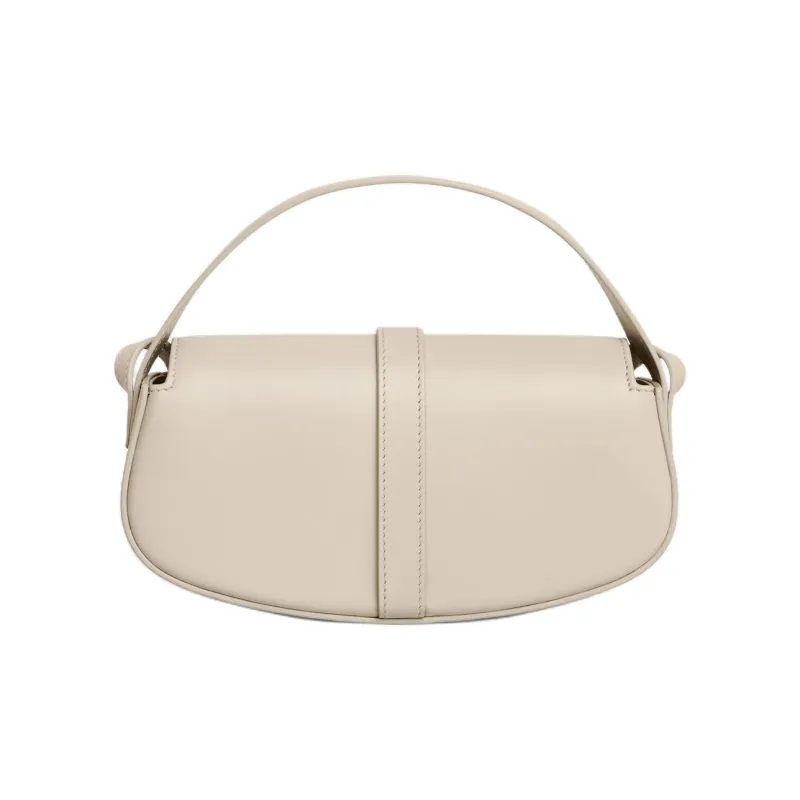 CELINE Tabou Smooth Calf Leather One Shoulder Portable Handheld Crossbody Bag Mini Women's Light Stone-2
