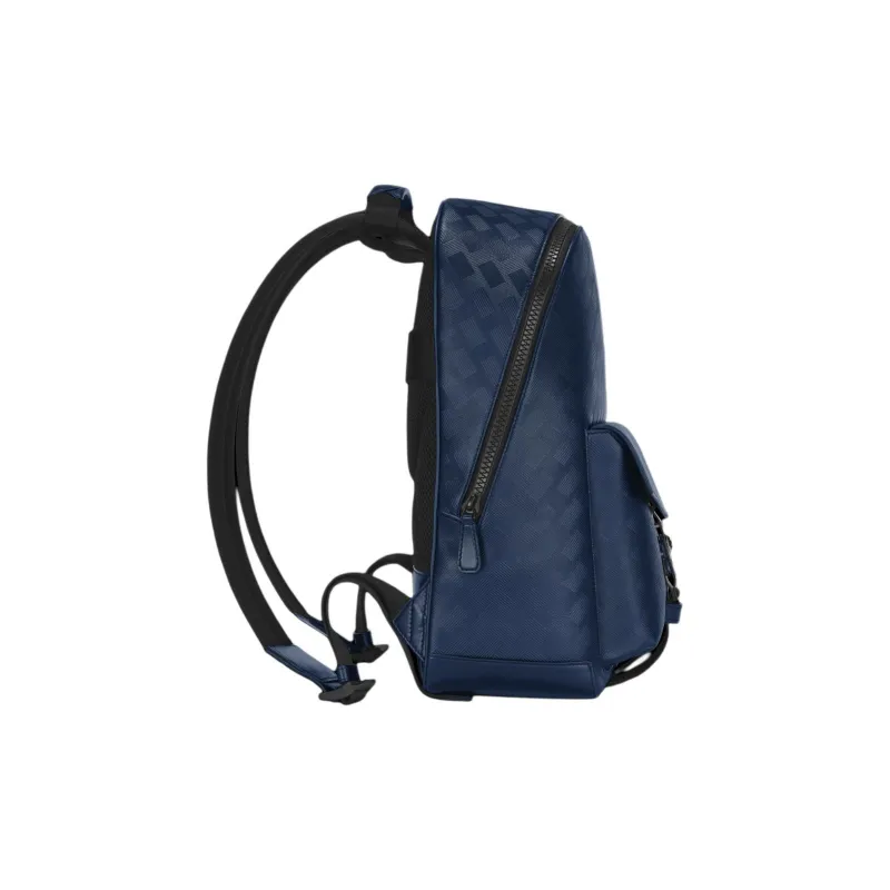 MONTBLANC Leather Backpack Men's Ink Blue-2