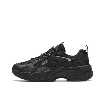Anta Meteorite Anti Slip Wear Resistant Low Top Chunky Sneakers Women's Black