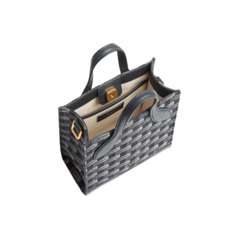 BALLY Denim Tote Bag, Shopping Bag, Shoulder Bag, Handbag Mini Women's Blue-11