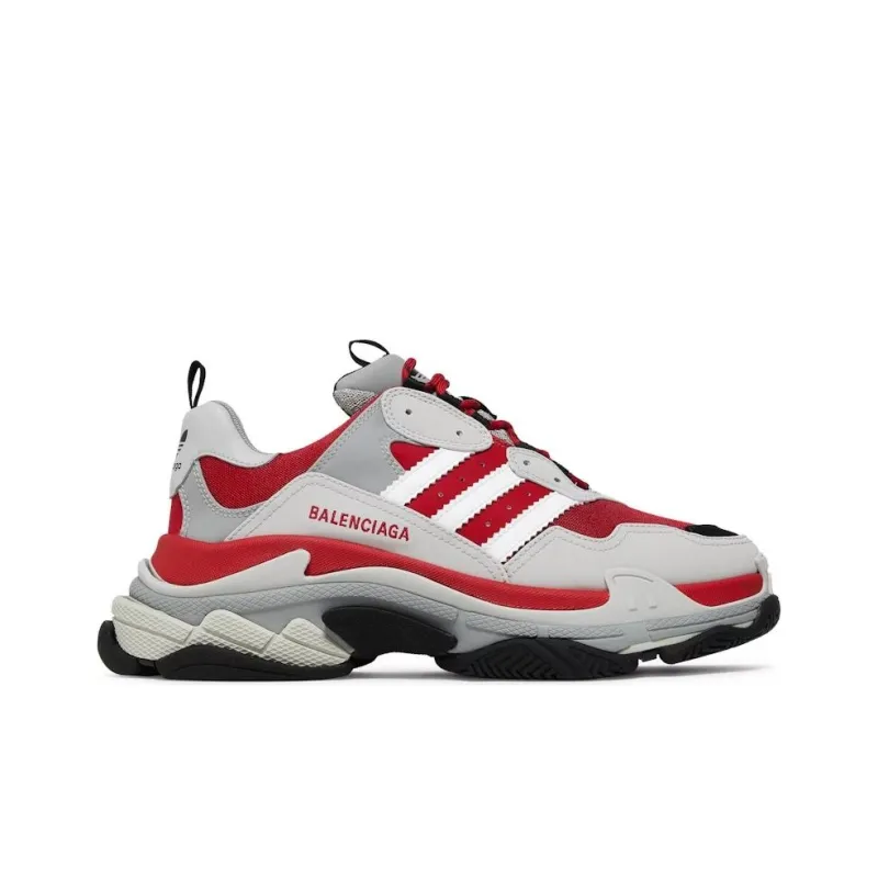 Balenciaga X Adidas Triple S Red Grey Black-1