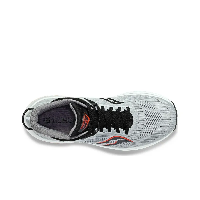 Saucony Triumph 21 Cushioning Wear Resistant Low Top Training Running Shoes Men's Gray-3