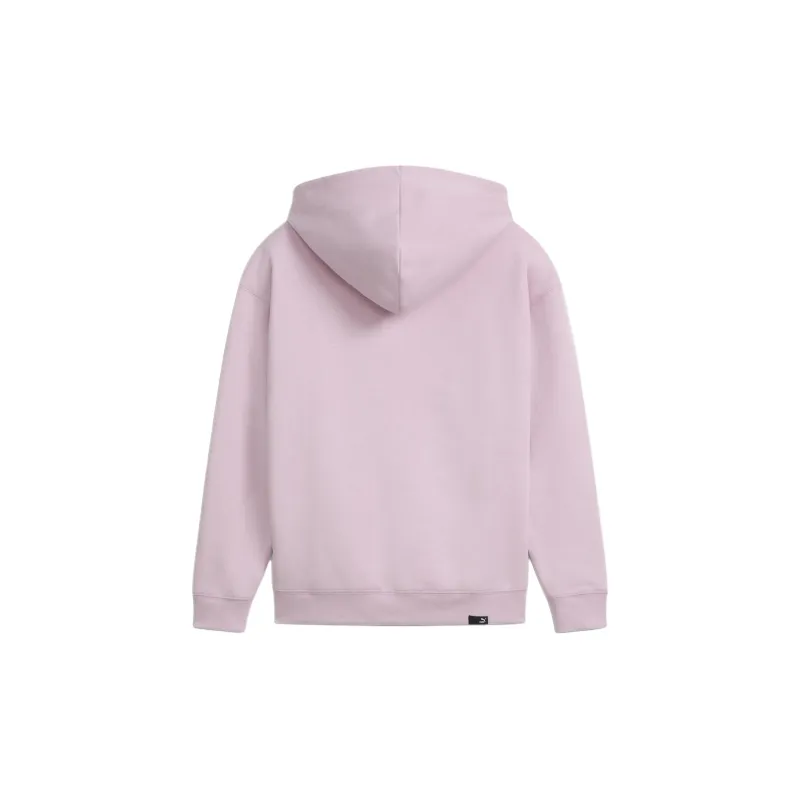 PUMA Suede Logo Women's Full-Zip Hoodie Sweatshirt Women's Pink-1