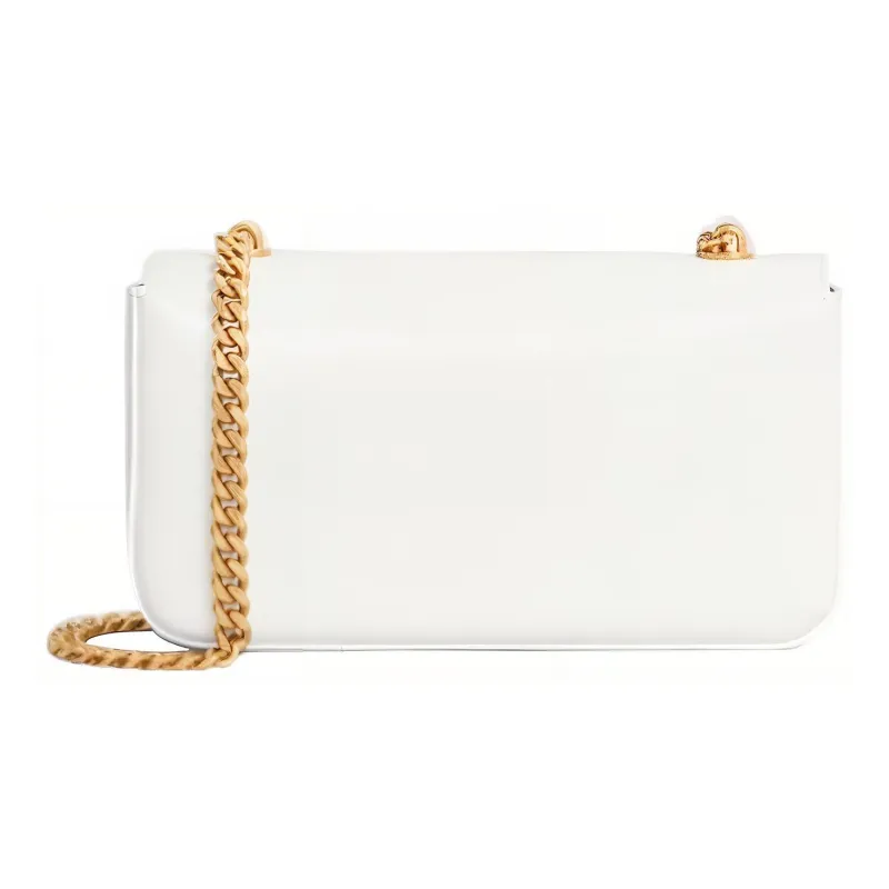 CELINE Triomphe Cow Leather Portable Crossbody Bag Shoulder Bag Women's White-2