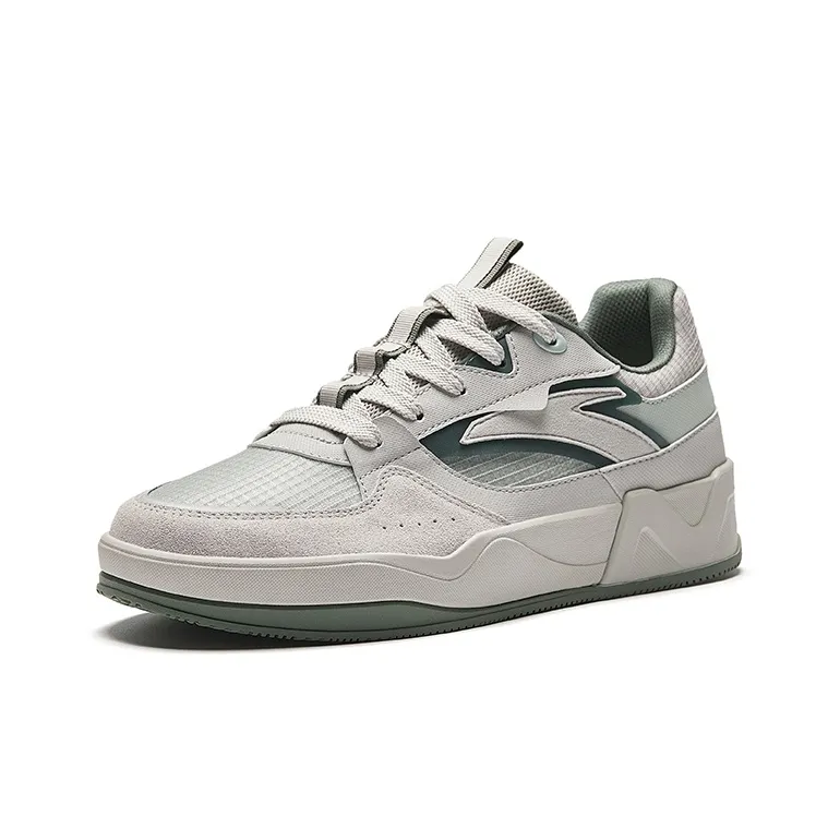 Anta C37 Height Increasing Lightweight Low Top Skateboard Shoes Men's Gray Green-1