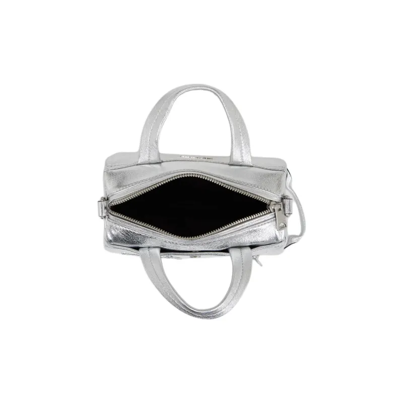 KARL LAGERFELD Sheepskin Handbag, Shoulder Bag, Crossbody Bag Trumpets Women's Silver-2