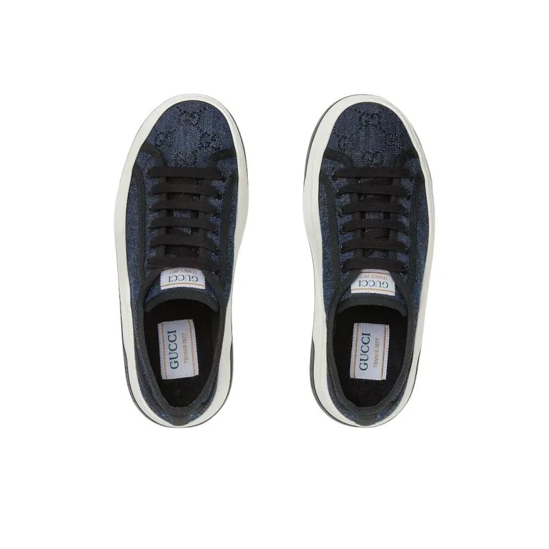 GUCCI Women's Tennis 1977 Low 'Denim Crystals' Women's-2