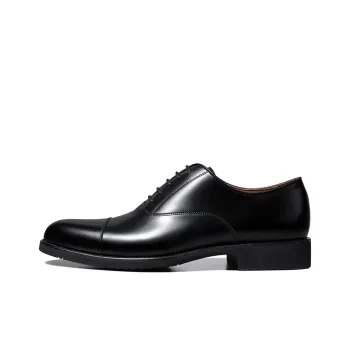 Zuti British Style Shiny Oxford Shoes Dress Shoes Men's Black