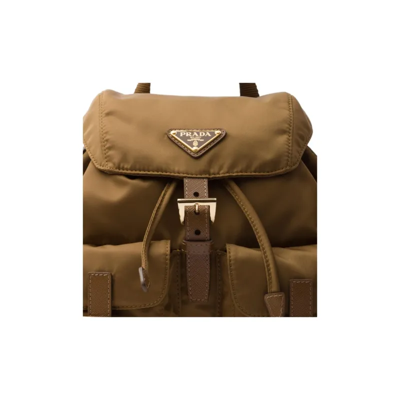 PRADA Re-Nylon Fabric Backpack Small Size Women's Khaki Green-3