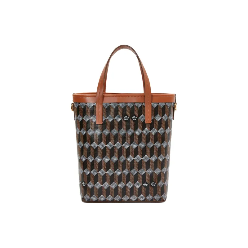 AU DEPART Cotton Coated Canvas Tote Bag Shopping Bag Handbag Women's Multicolor-2