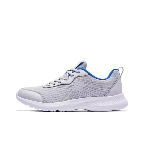 QIAODAN Anti Slip Wear Larry Low Top Running Shoes Men's Gray Blue