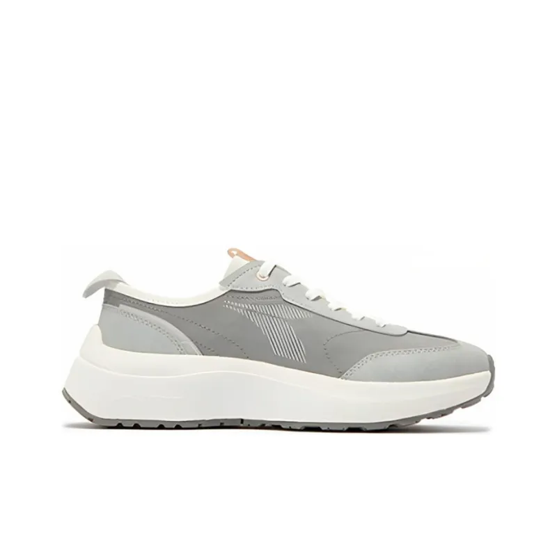 361° Anti-Slip And Wear-Resistant Breathable Low-Top Casual Shoes Women's Gray White-1